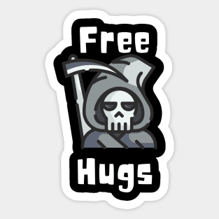 Free Hugs Grim Reaper Sticker